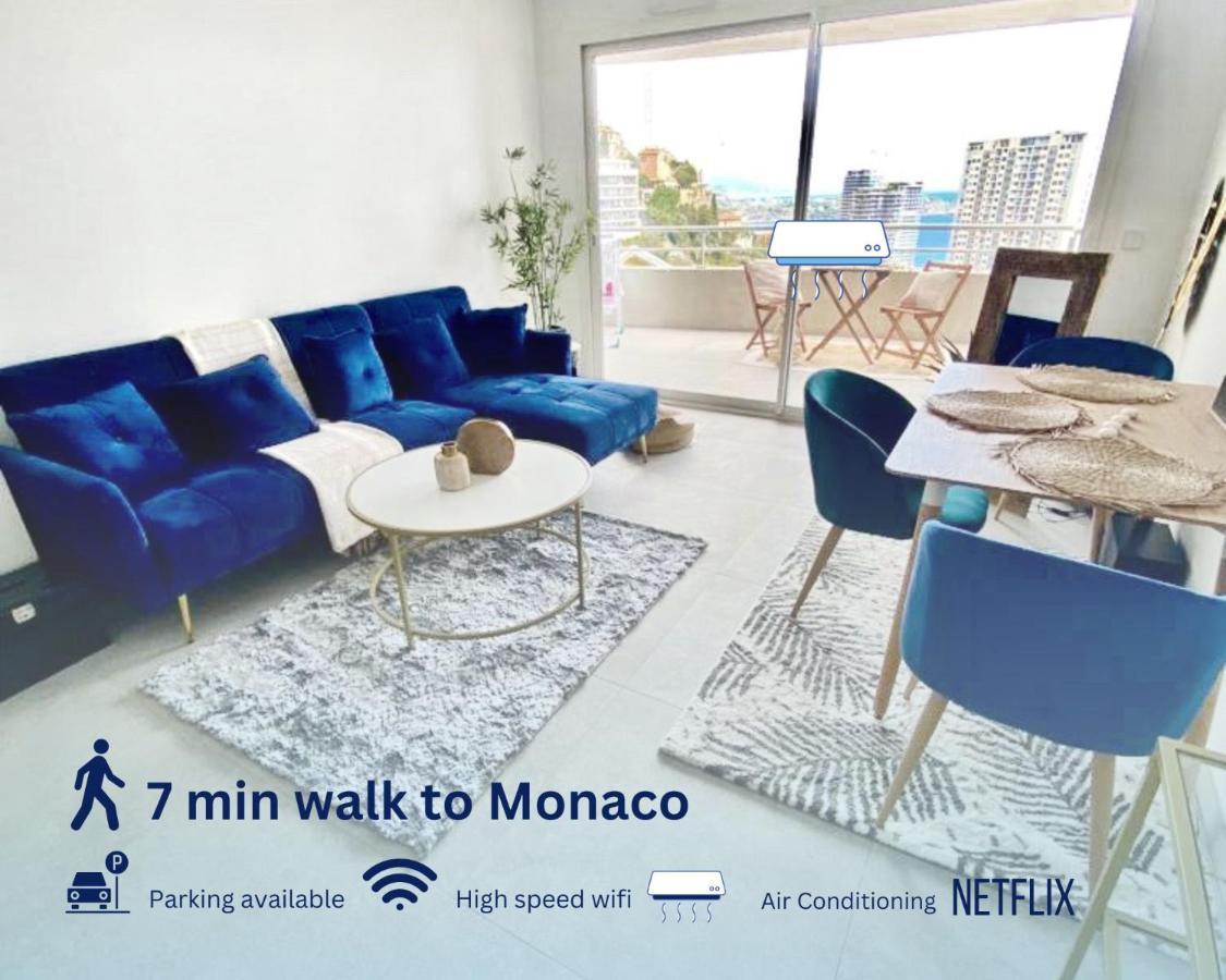 Apartmán Luxurious Flat At 5 Min By Walk To Monaco, Free Parking And Sea View Beausoleil Exteriér fotografie